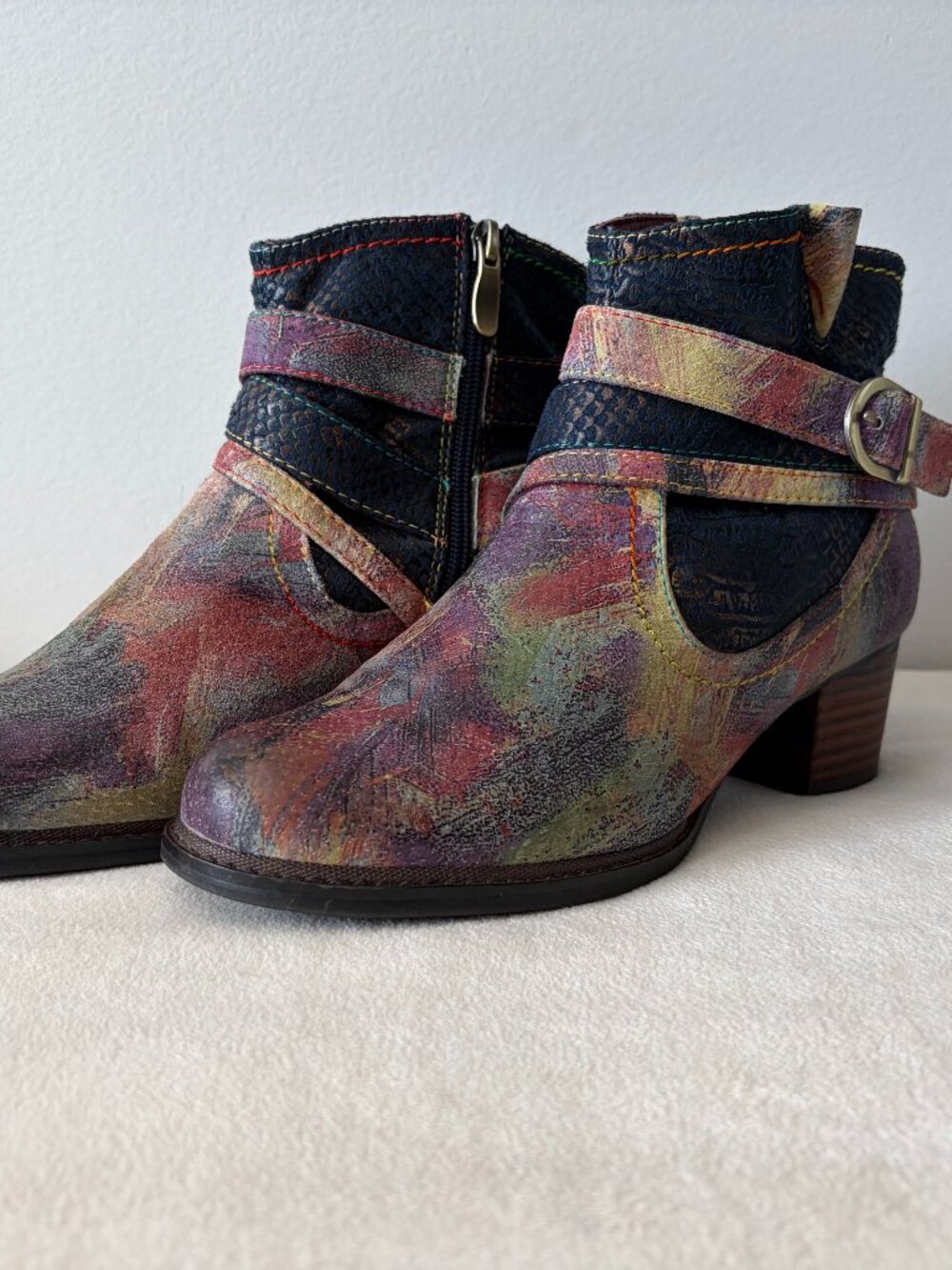 L'Artiste "Shazzam" Leather Ankle Boots